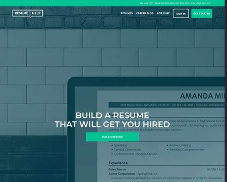 website thubmnail of ResumeHelp