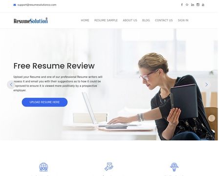 website thubmnail of ResumeSolution