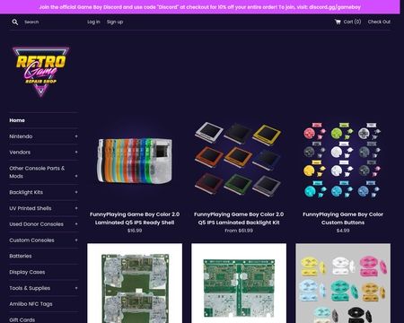 website thubmnail of Retro Game Repair Shop