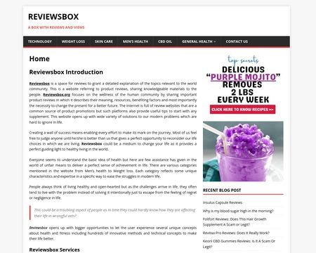 website thubmnail of Reviewsbox