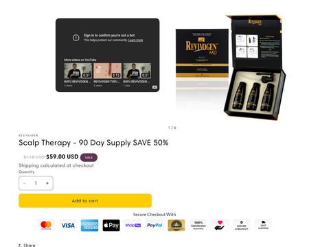 website thubmnail of Revivogen