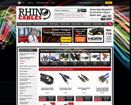website thubmnail of Rhinocables.co.uk