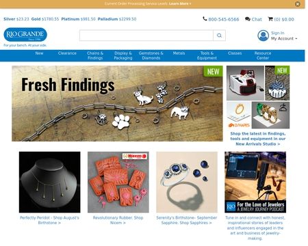 website thubmnail of Rio Grande Jewelry Supply