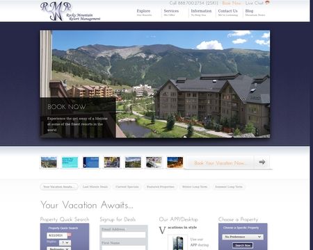 website thubmnail of Rocky Mountain Resort Management