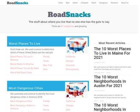 website thubmnail of RoadSnacks