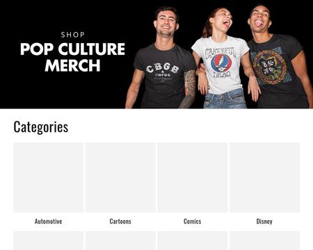 website thubmnail of Rock Band Merch