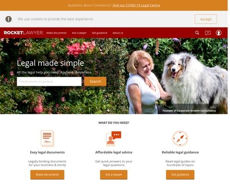website thubmnail of RocketLawyer