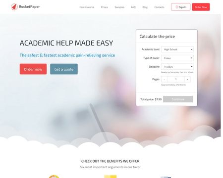 website thubmnail of RocketPaper