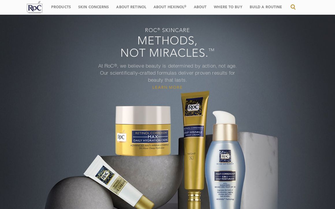 website thubmnail of RoC Skincare