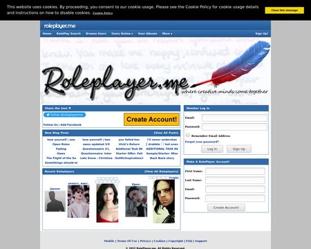 website thubmnail of Roleplayer.me