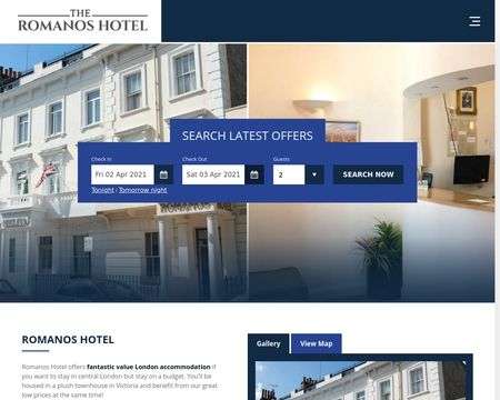 website thubmnail of Romanos Hotel