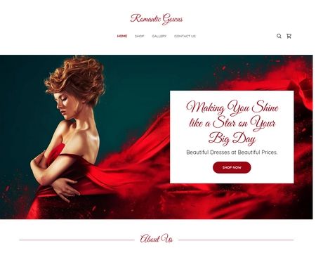 website thubmnail of Romantic Gowns
