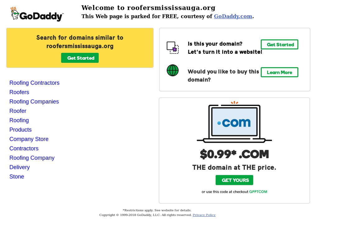 website thubmnail of Roofersmississauga.org