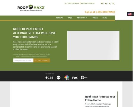 website thubmnail of Roofmaxx