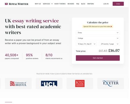 website thubmnail of royalwriter.