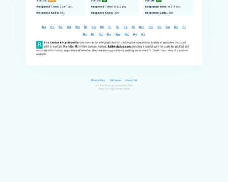 website thubmnail of Rsitestatus