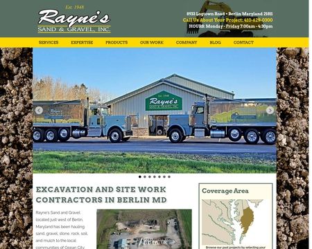 website thubmnail of Raynes Sand & Gravel