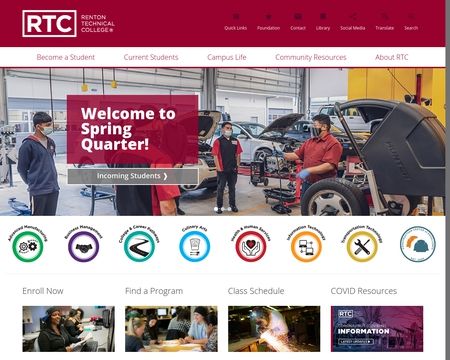 website thubmnail of Renton Technical College