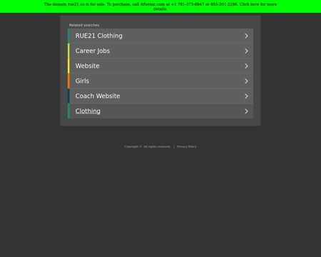 website thubmnail of Rue21.co