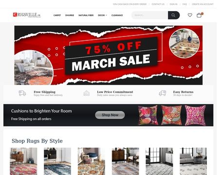 website thubmnail of Rugsville.in