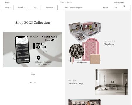 website thubmnail of Rugtrend