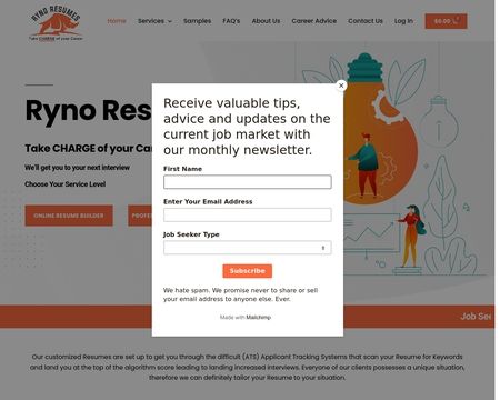 website thubmnail of Ryno Resumes, LLC.