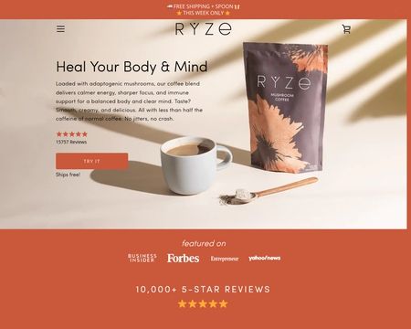 website thubmnail of Ryzesuperfoods