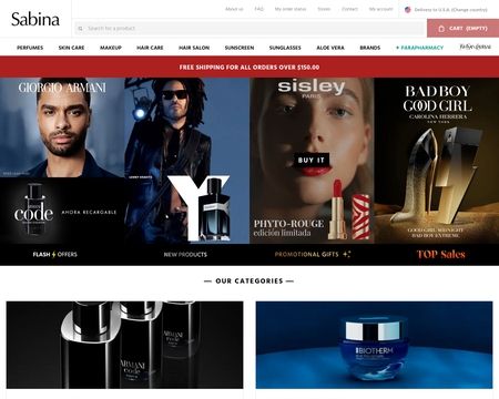 website thubmnail of Sabinastore