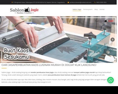 website thubmnail of Sablonjogja.net
