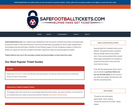 website thubmnail of SafeFootballTickets