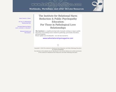 website thubmnail of SafeRelationships