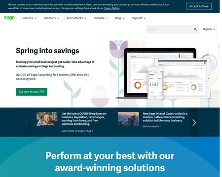 website thubmnail of Sage.com