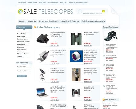 website thubmnail of SALE TELESCOPES And MORE
