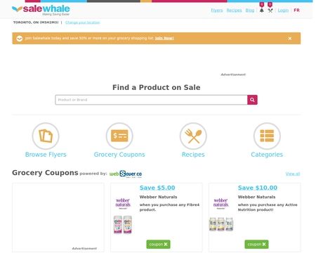 website thubmnail of Salewhale.ca