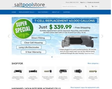 website thubmnail of Salt Pool Store