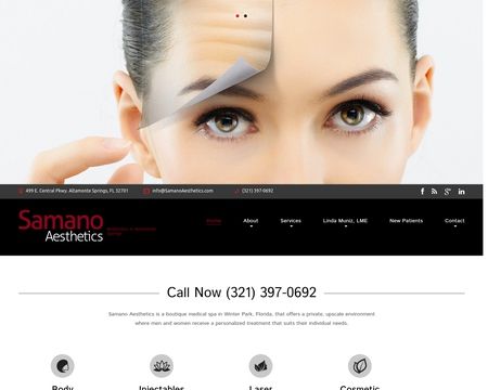 website thubmnail of Samano Aesthetics