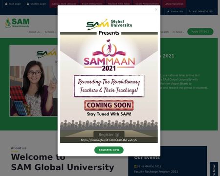website thubmnail of Samglobaluniversity.ac.in