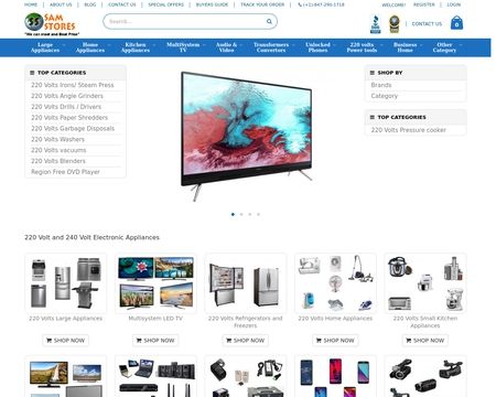 website thubmnail of Sam Stores