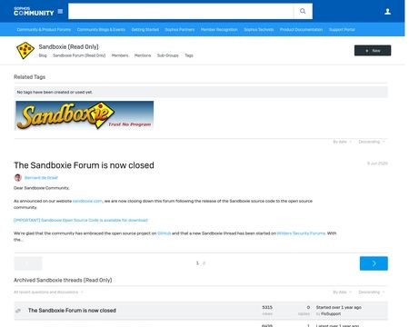 website thubmnail of Sandboxie