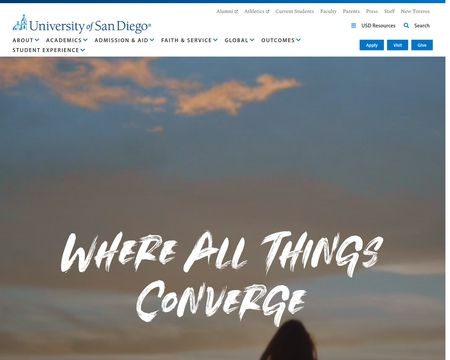 website thubmnail of University of San Diego
