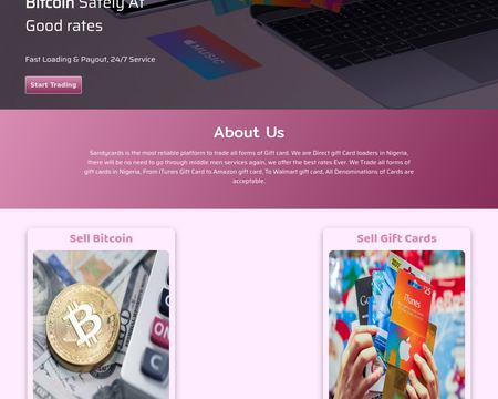 website thubmnail of Sandycards