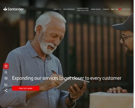 website thubmnail of Santander