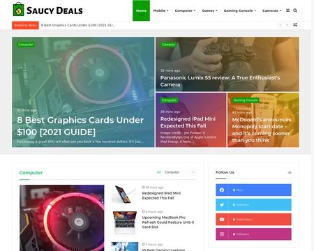 website thubmnail of Saucydeals.co.uk