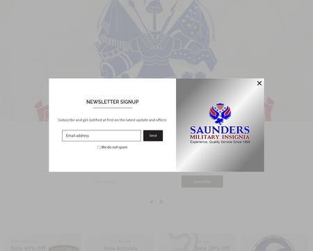 website thubmnail of Saunders Military Insignia