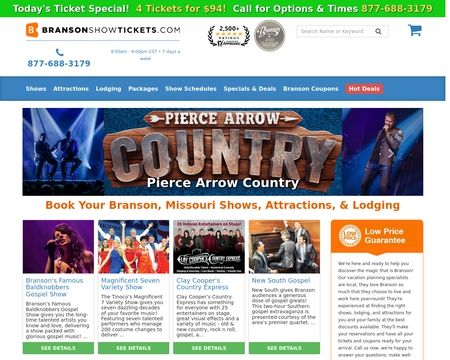 website thubmnail of Save On Branson