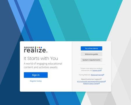 website thubmnail of Savvas Realize