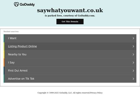 website thubmnail of SayWhatYouWant.co.uk