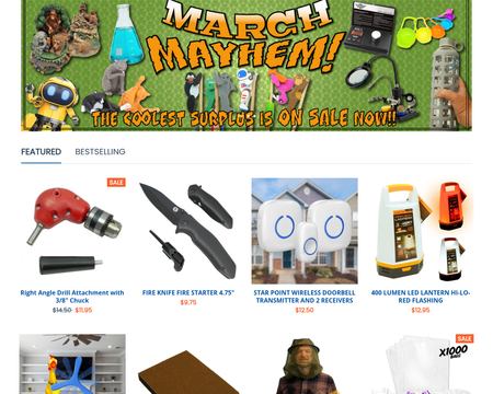 website thubmnail of American science and Surplus