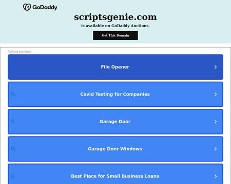 website thubmnail of Scriptsgenie