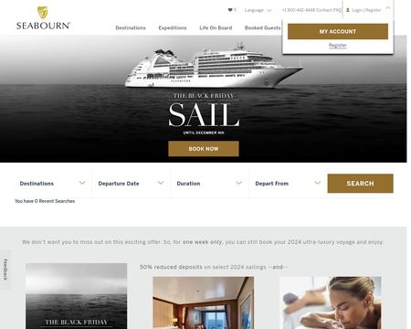 website thubmnail of Seabourn